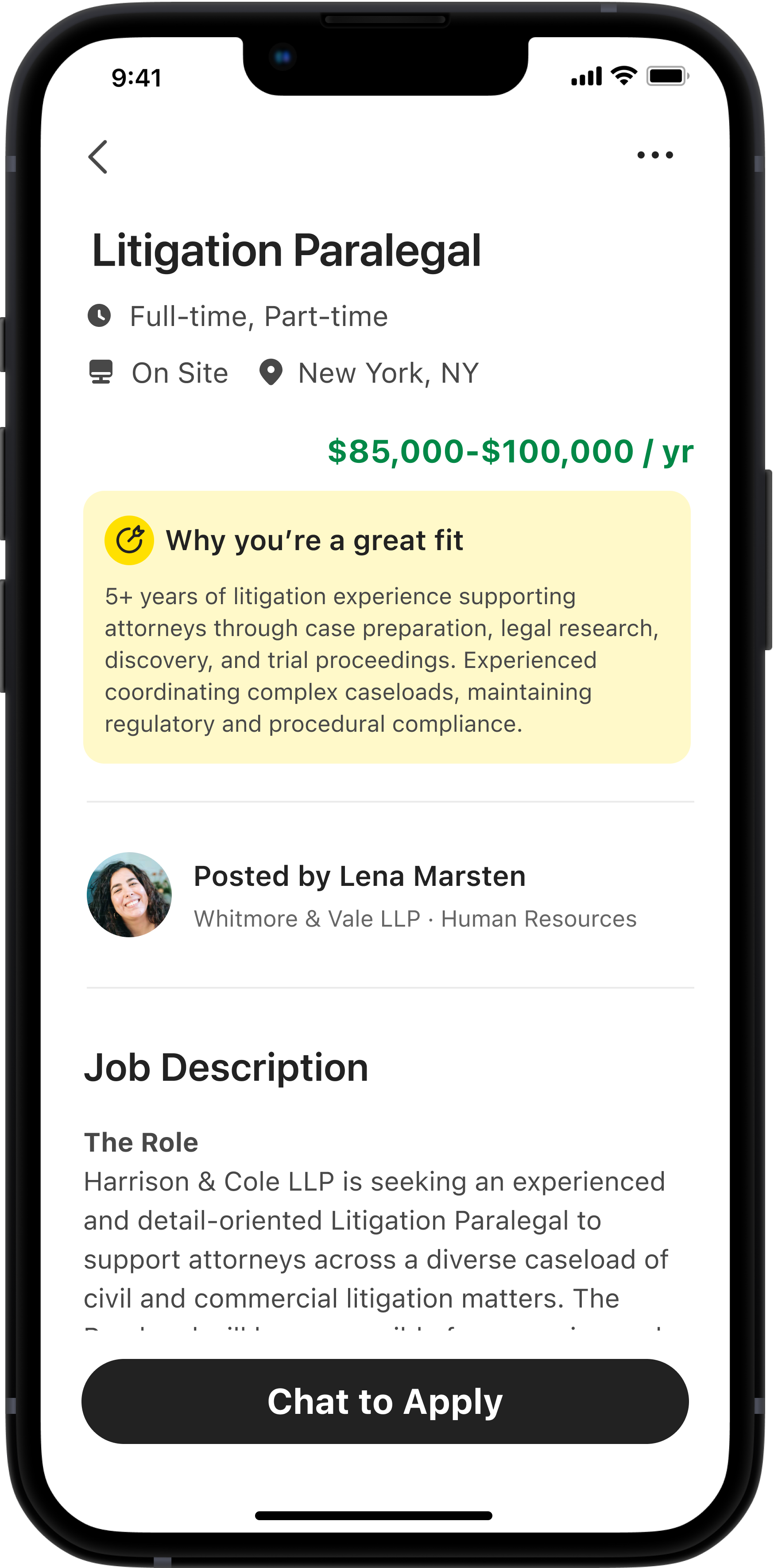 Step 2 - View job details